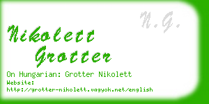 nikolett grotter business card